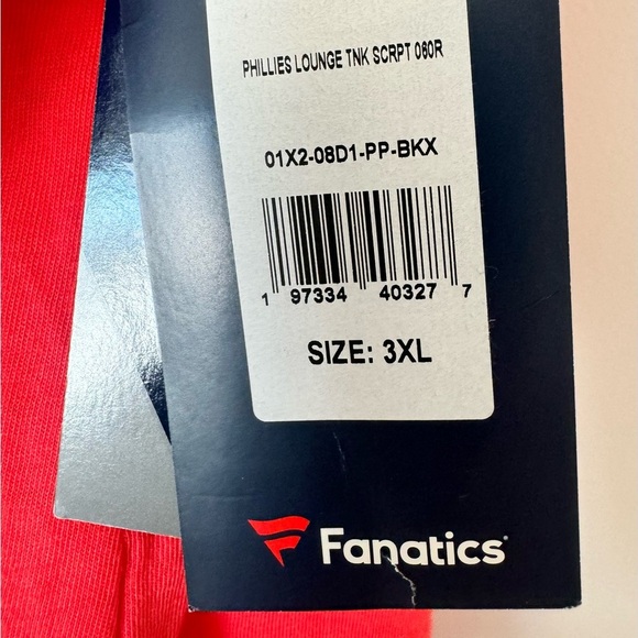 NWT‎ Philadelphia Phillies Fanatics Women's 3XL Color-Block Tank Top - Red/White - Picture 10 of 10